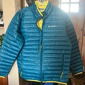 Blue Columbia Down Coat